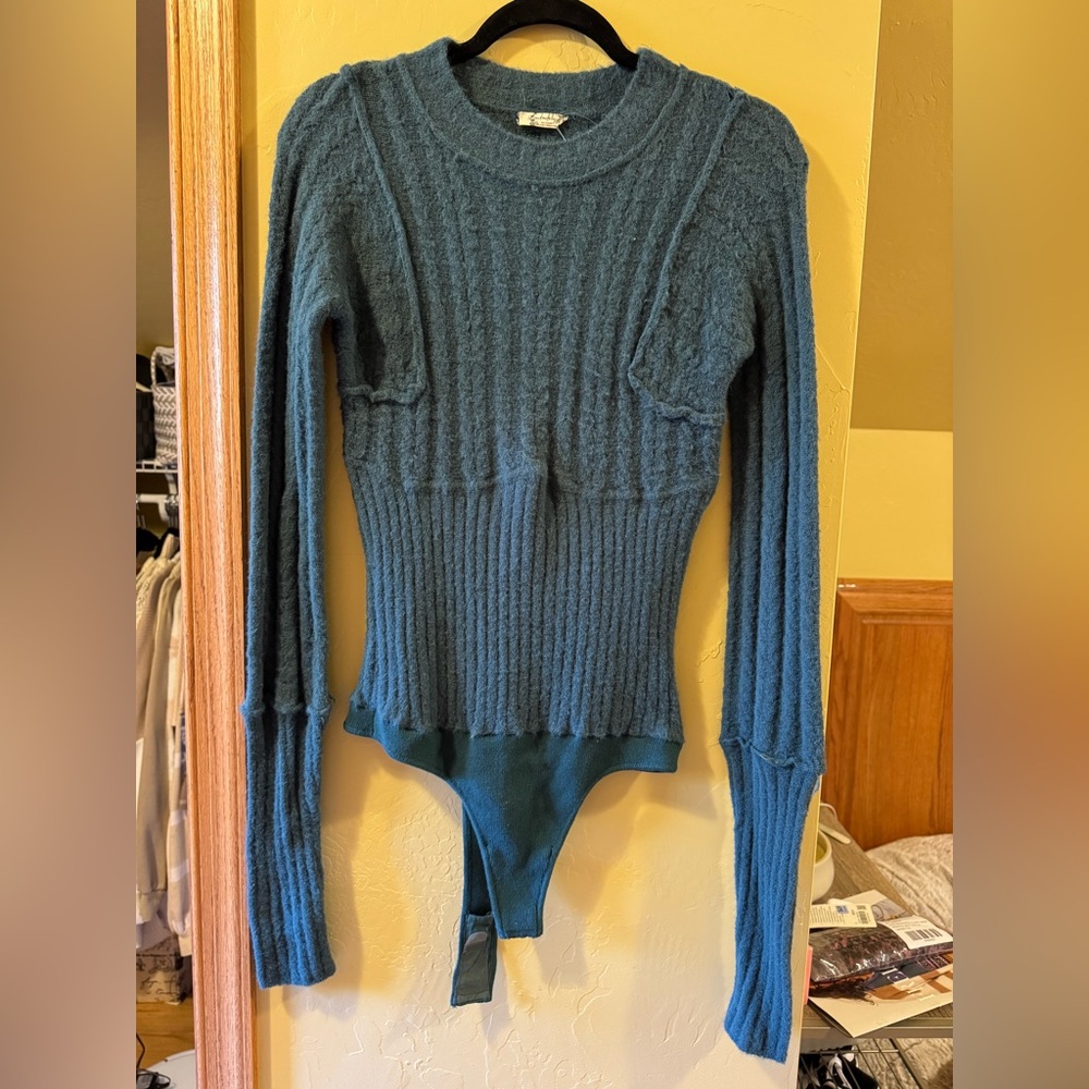 NWT Free People Keep Me Warm Bodysuit sz M